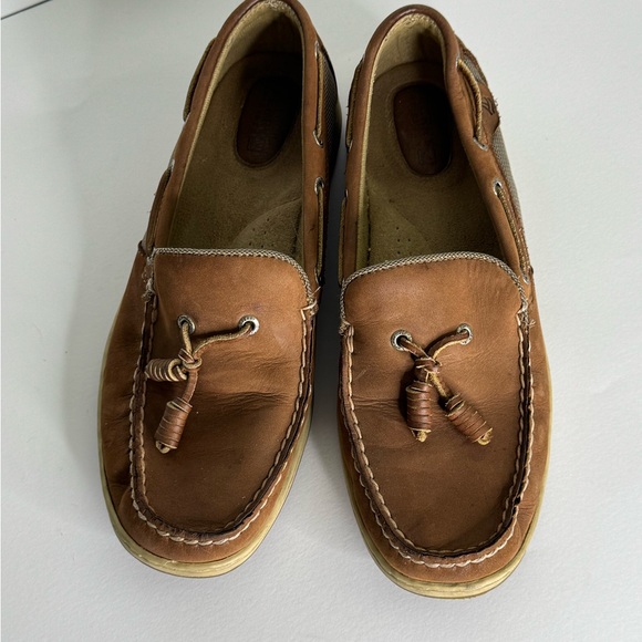 Sperry Brown Leather Loafers with Tassel and Moccasin Design women’s 9 - Picture 2 of 5